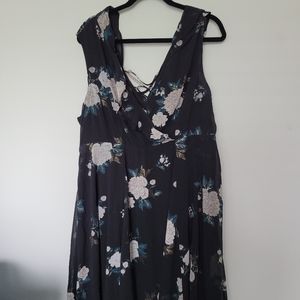 Torrid Black Floral Dress